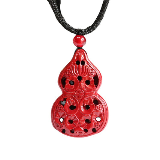 Cinnabar Pendant Hollow Gourd Pendant