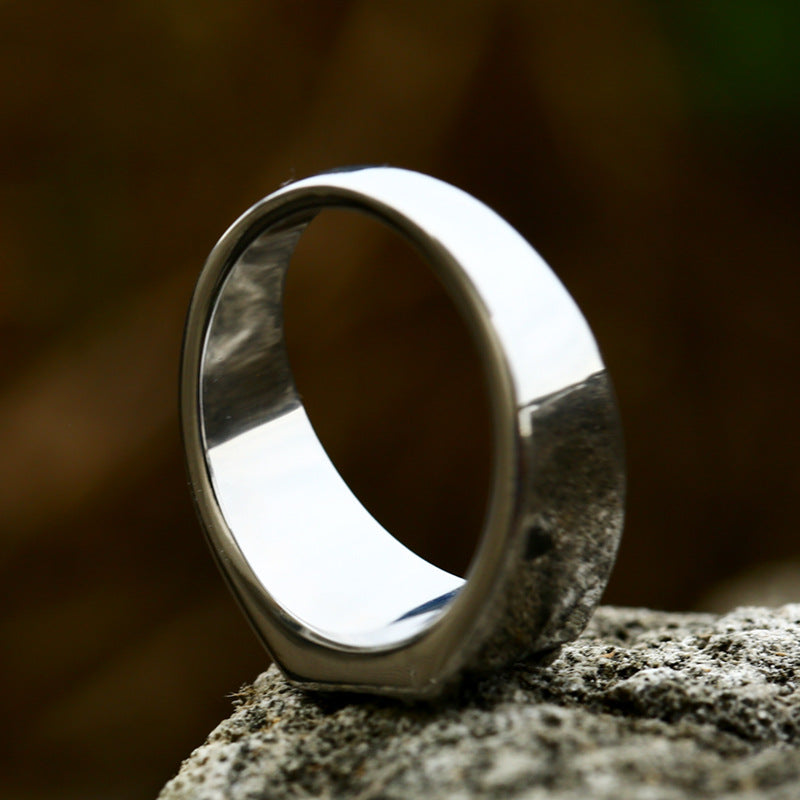 Titanium Steel Bone Ring for Men - Domineering Style Cross-Border Jewelry in Wholesale