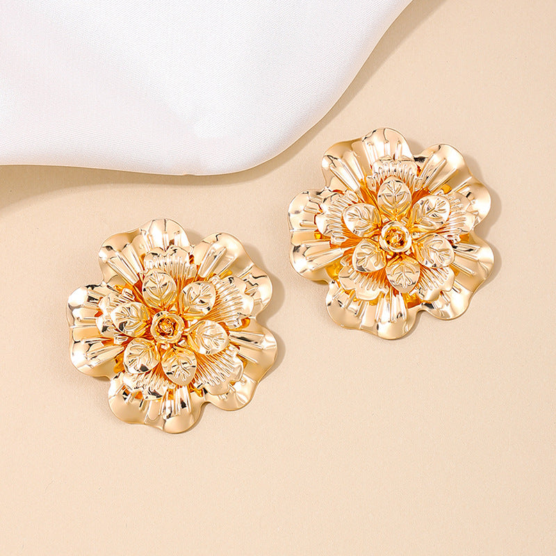 Exaggerated Floral Earrings: Vienna Verve Collection