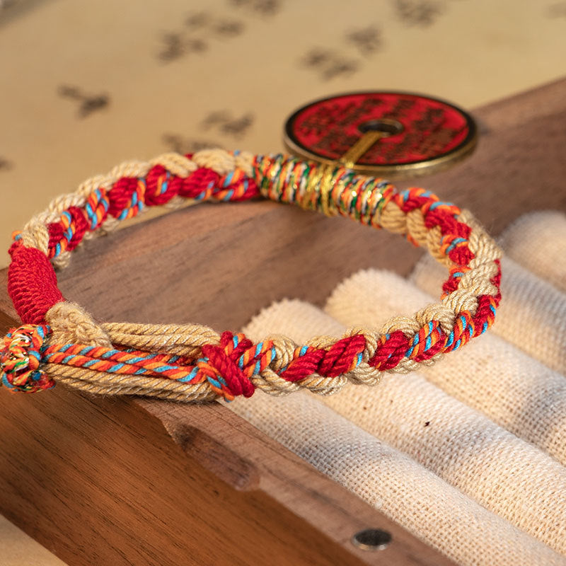 Fortune's Favor Handwoven Copper Bracelet - Valentine's Day Gift for Her