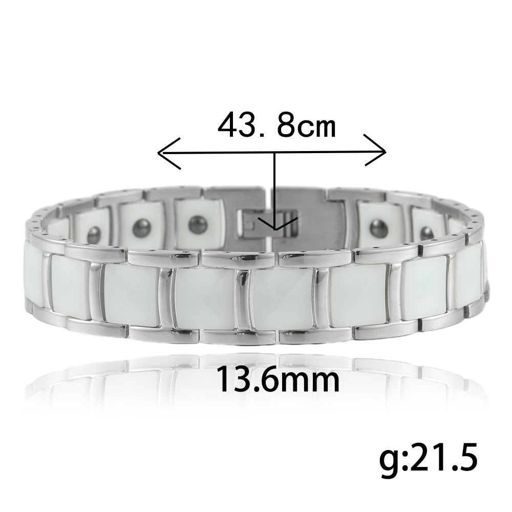 Customizable Punk Titanium Steel Bracelet for All - European and American Design