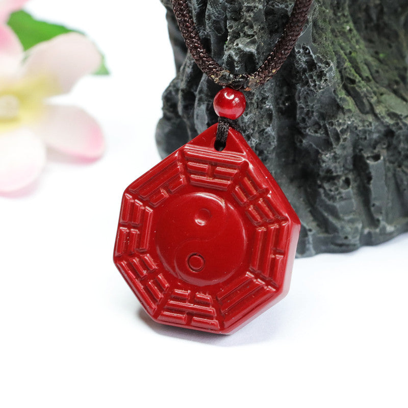 Fortunate Crimson Sand Bagua Pendant Set with Purple Gold Sand Orthodoxy