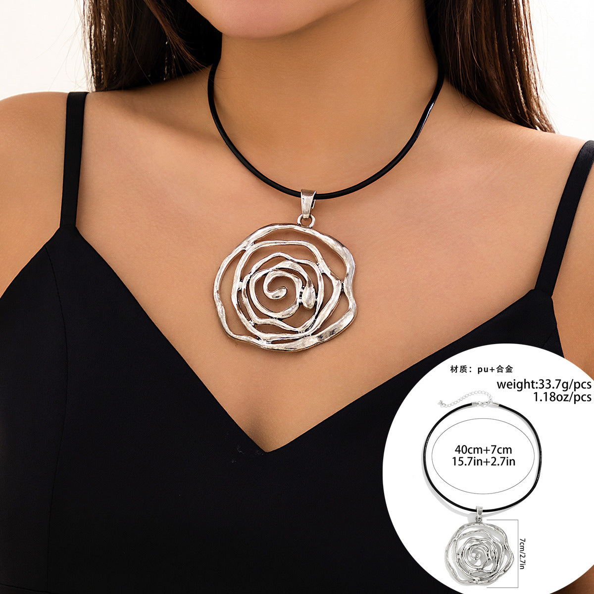 Sweet and Cool Vintage Rose Choker Necklace for Women