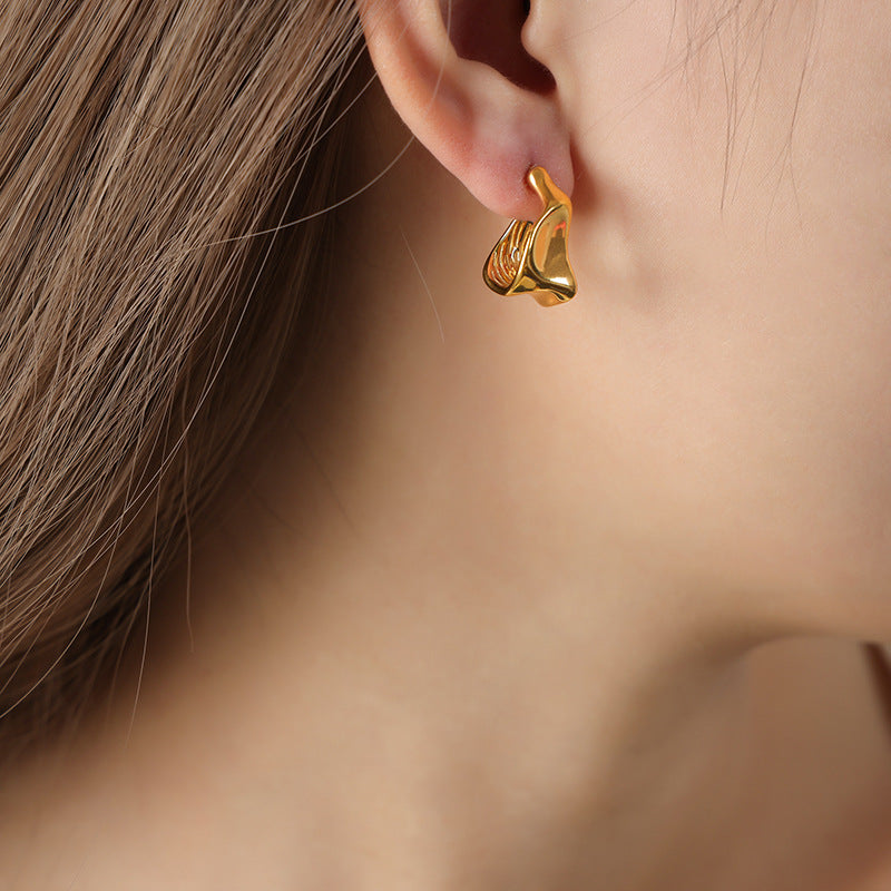 Golden Luxe Retro Fashion Earrings by Planderful Collection