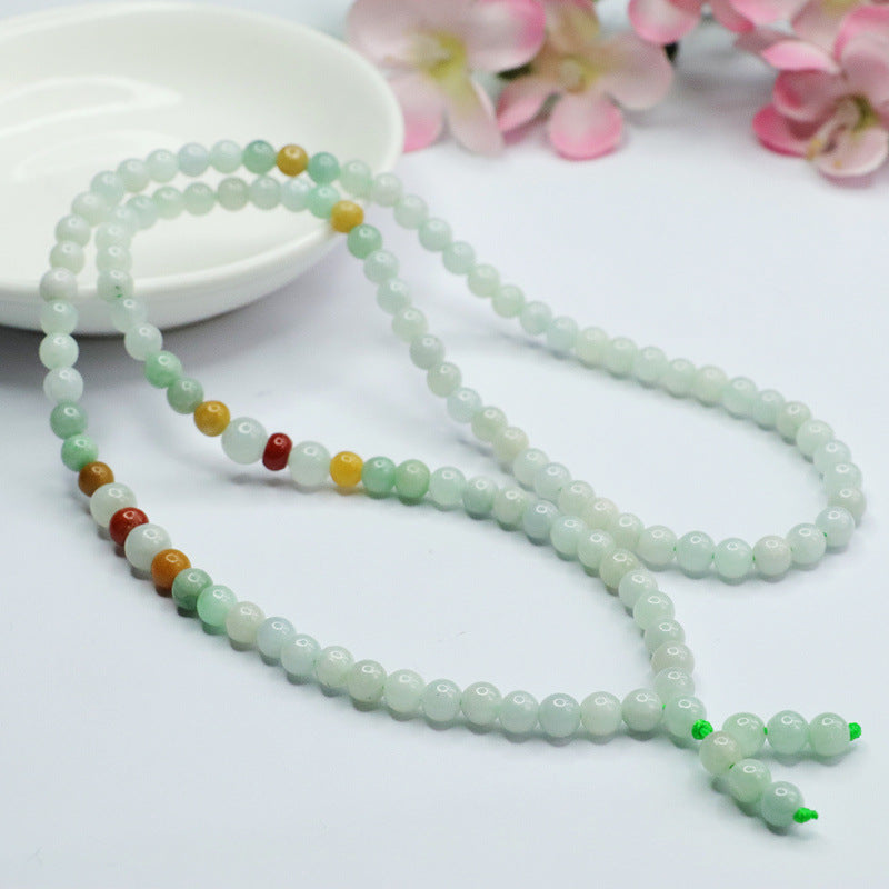 Natural Jade Necklace Buddha Beads A Grade Jade Beads Chain Jewelry