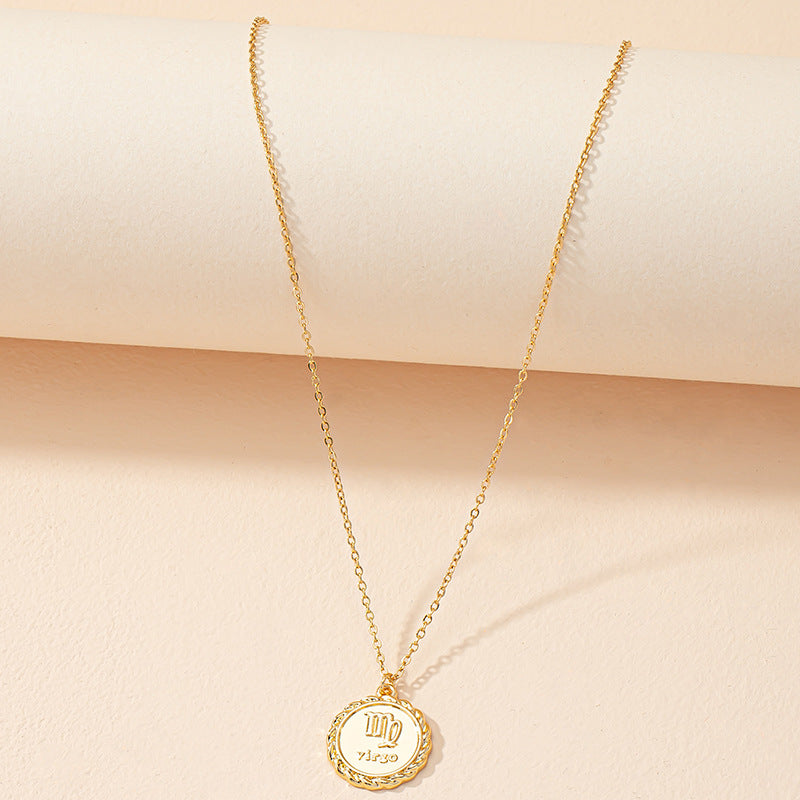 Zodiac Symbol Necklace with Hip Hop Vibes and European Flair