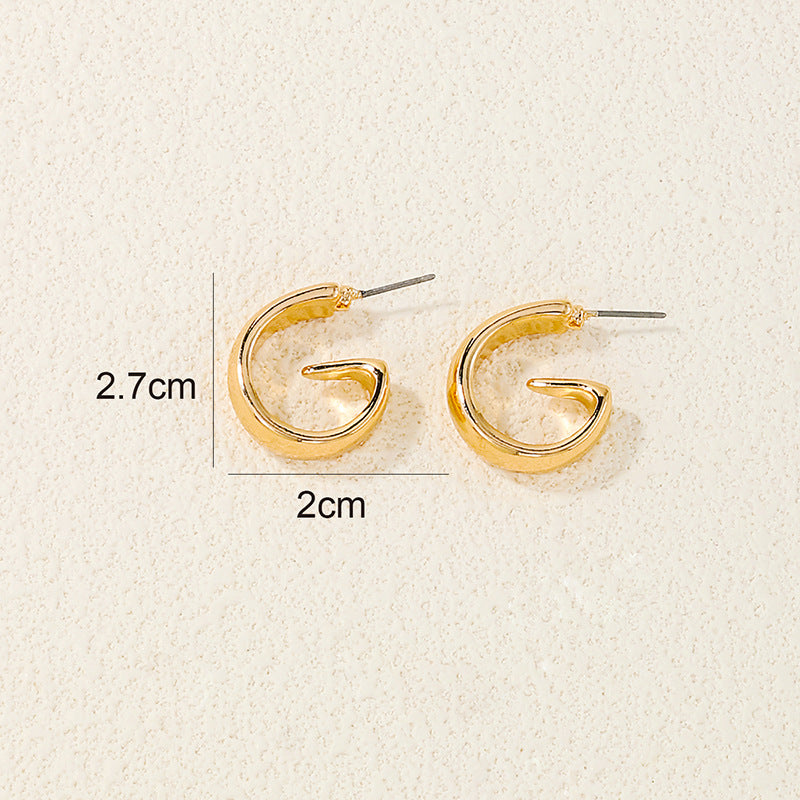 Luxurious Metal Letter G Earrings for Women - Vienna Verve Collection