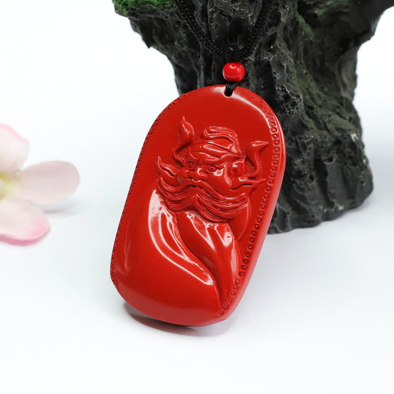 Cinnabar Ghost Hunter Zhong Kui Pendant Red Sand Pendant Jewelry