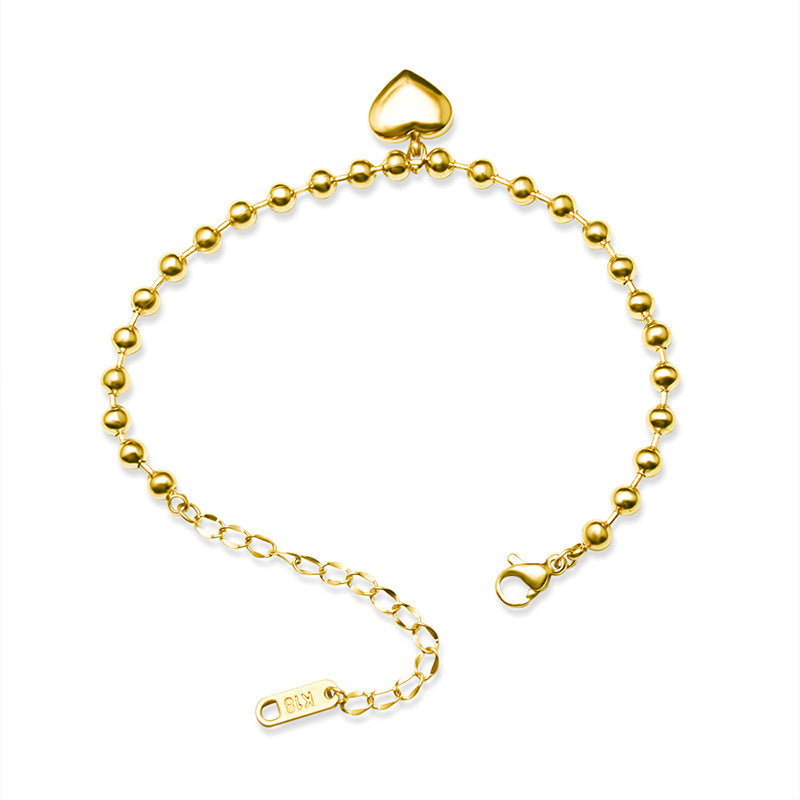 Luxurious 18K Gold Plated Geometric Steel Ball Bracelet