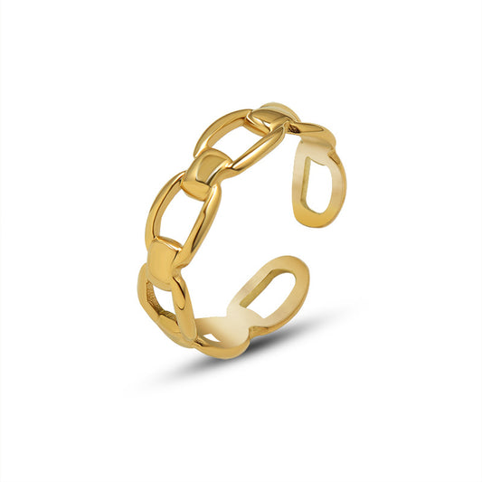 Whimsical French Wind Bone Knot Adjustable Ring