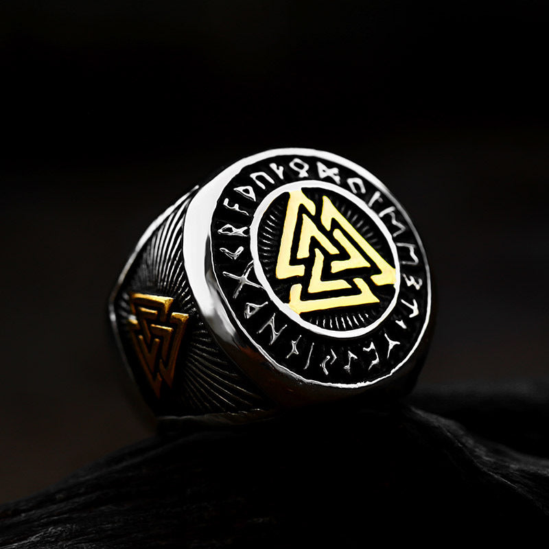 Viking-Inspired Nordic Stainless Steel Ring for Men - Retro Animal Design