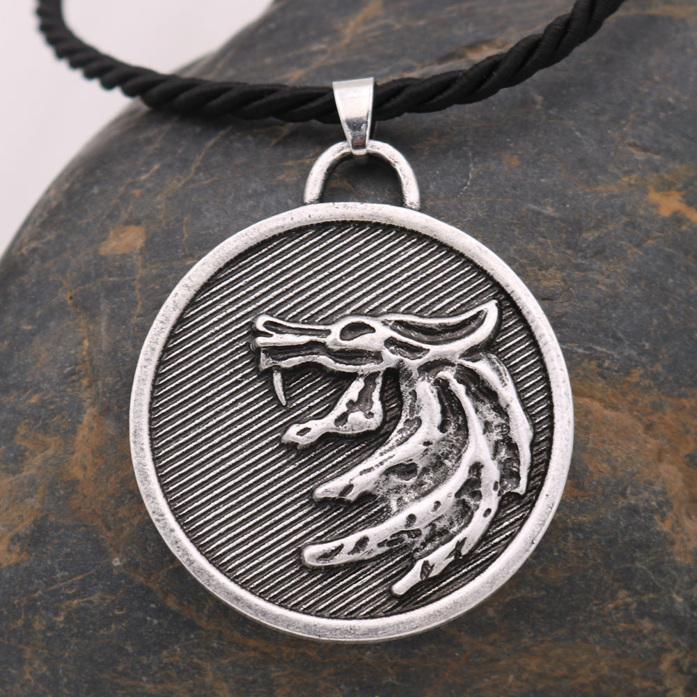 Viking Wolf Necklace - European and American Fashion Jewelry for Men