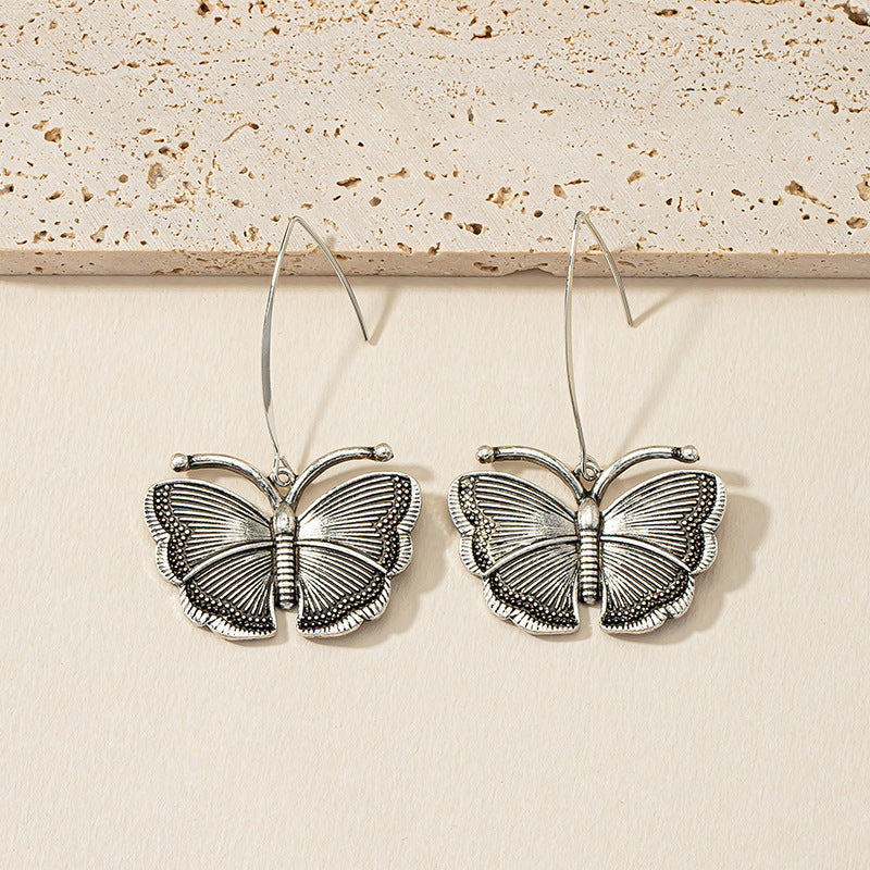 Butterfly Wing Metal Earrings - Vienna Verve Collection