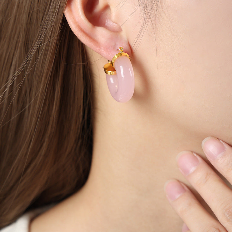 Extravagant Geometric Resin Earrings - Chic Vintage Style Jewelry for Women