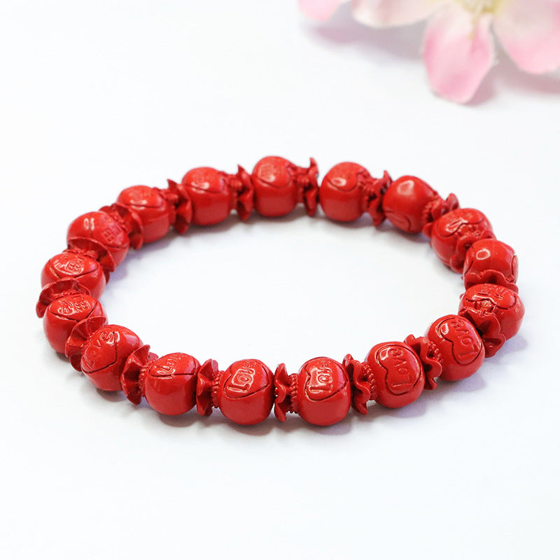 Red Cinnabar Stone Lucky Bracelet