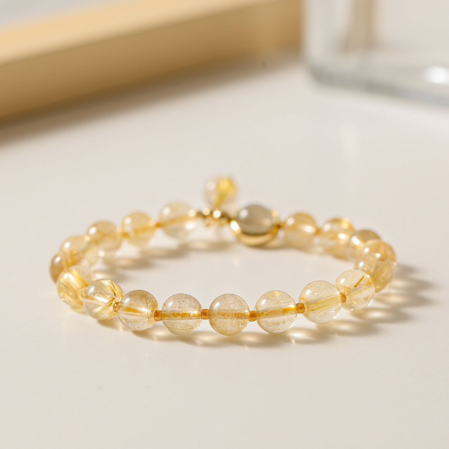 Golden Hair Crystal Sterling Silver Bracelet - Fortune's Favor Collection