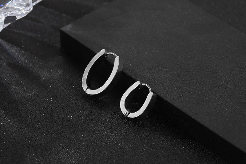 Stylish U-Shaped Titanium Steel Earrings for Everyone - Ideal for Small Ears, Wholesale Options Available