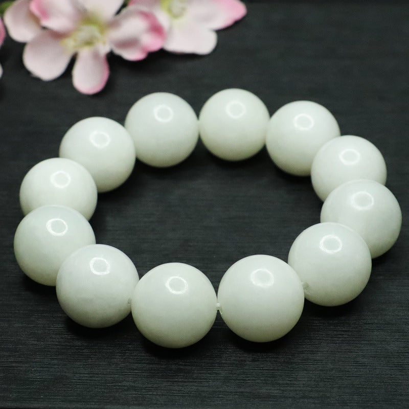 Fortune's Favor Sterling Silver Jade Bead Bracelet