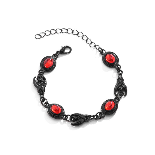 European and American Cross-border Jewelry Niche Gothic Devil Gem Halloween Bracelet Ghost Geometry Cyber Aesthetic Jewelry for Women