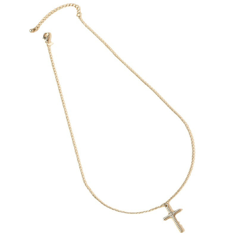 Alloy Cross Pendant - Stylish Europe-Inspired Hip-Hop Necklace for Women