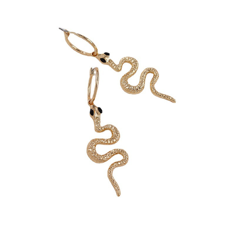 Exaggerated Snake Earrings with European Style Influence