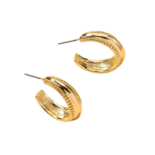 European and American Retro Fashion C-Shaped Alloy Earrings for Women