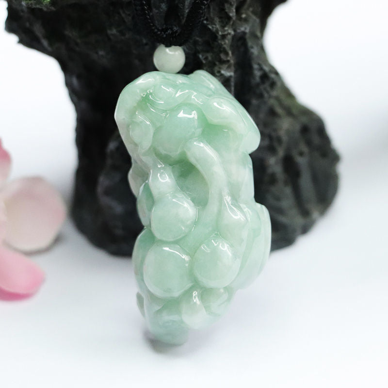 Fortune's Favor Sterling Silver Jade Pixiu Pendant