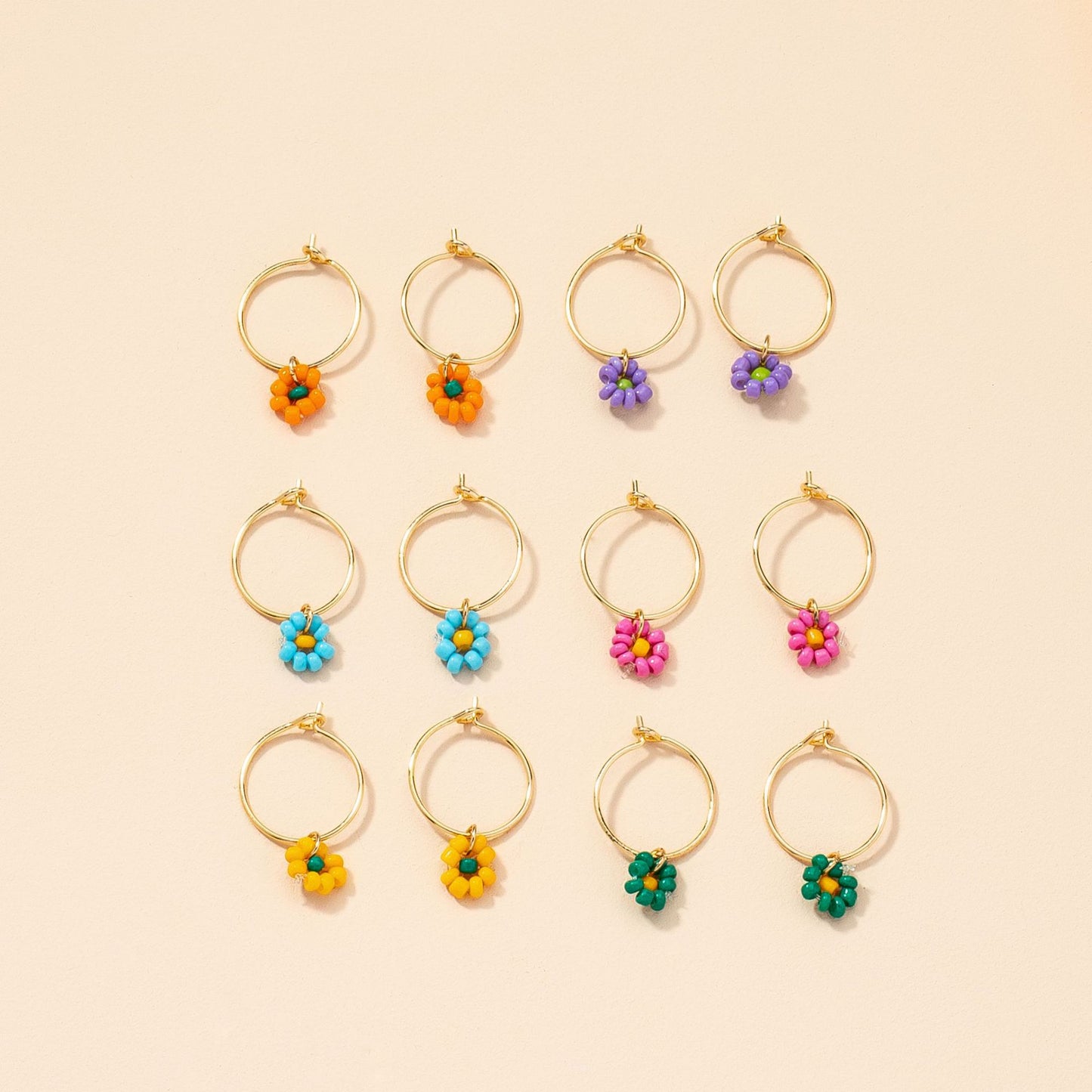 Forest Blooms Collection: Delicate Floral Earrings Set for Nordic Inspired Style