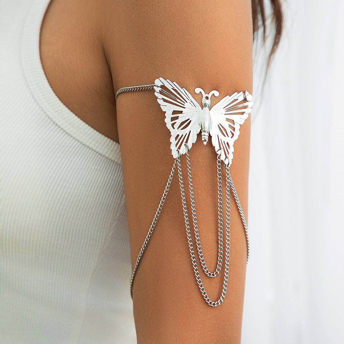 Butterfly Arm Bracelet Leg Chain - Exaggerated Punk Tassel Jewelry - European & American Style