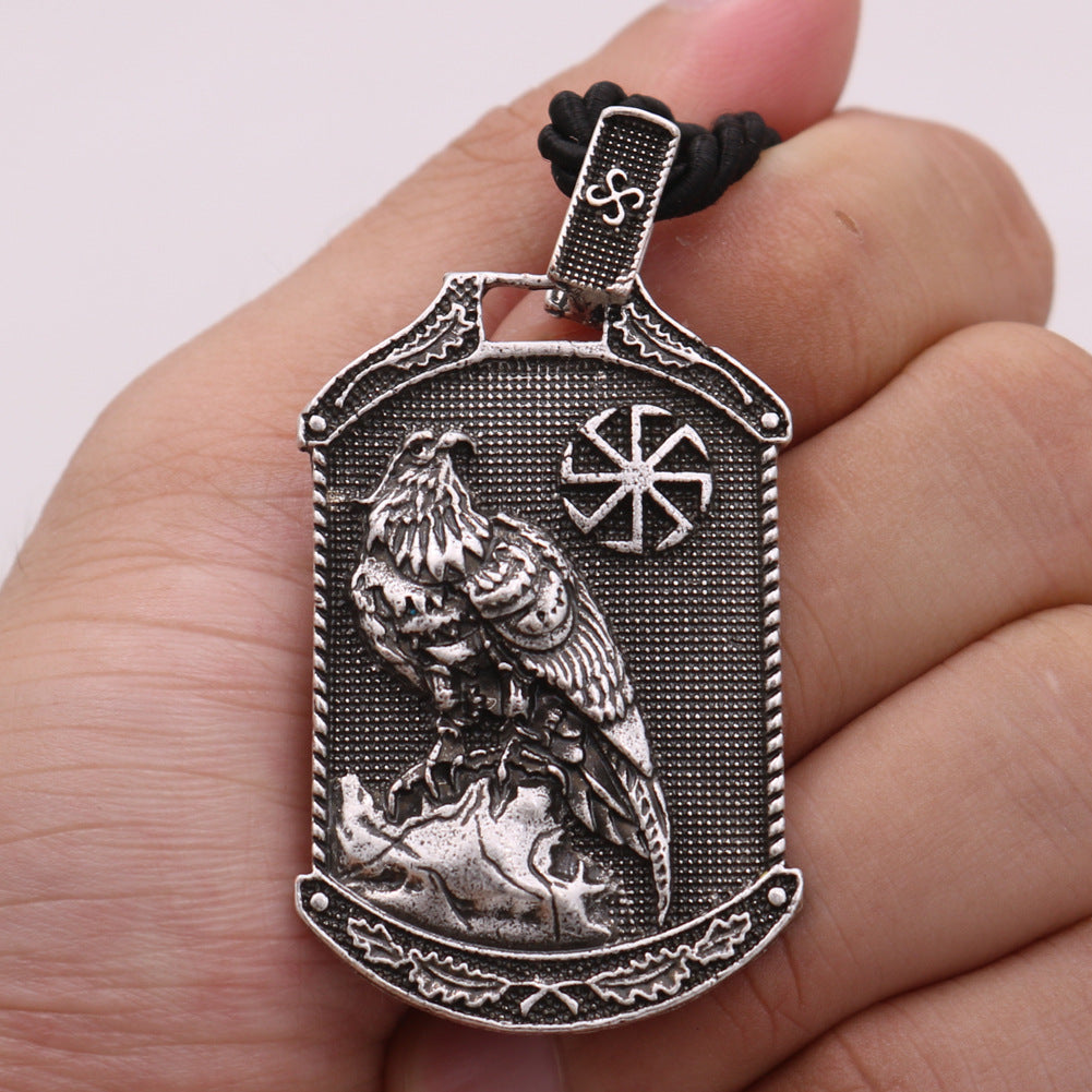 Viking Odin Eagle Metal Necklace - Norse Legacy Collection