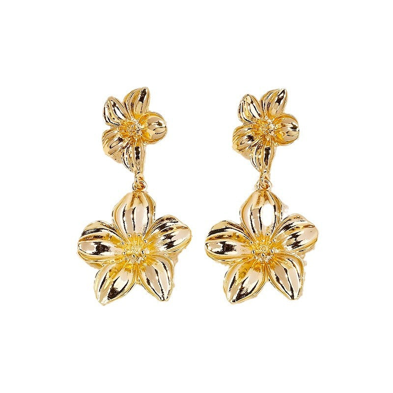 Wholesale Vienna Verve Metal Flower Earrings - Autumn Fashion Jewelry