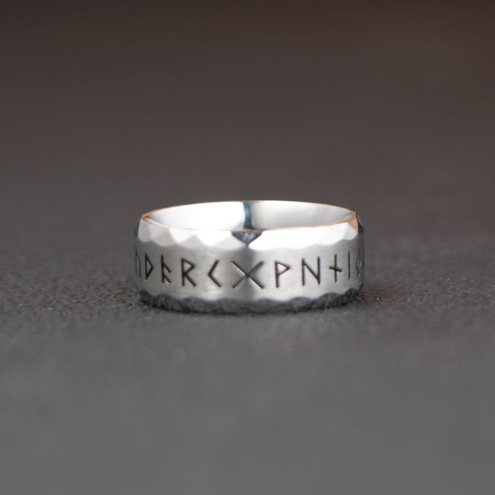 Nordic Viking Character Titanium Steel Ring for Men - Retro Style Wholesale