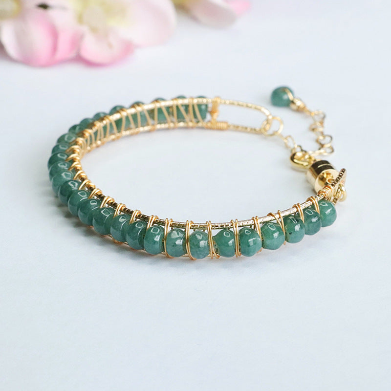 Jade Stone Beaded Abacus Bracelet