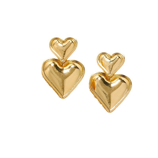 Chic Metal Love Earrings - Vienna Verve Collection