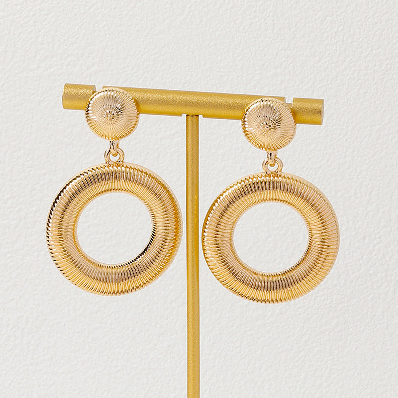 Trendy Circle Earrings by Planderful - Vienna Verve Collection