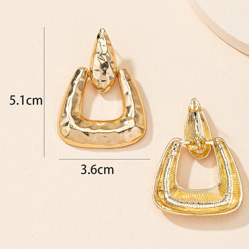 Geometric Irregular Triangle Earrings with a High-End Cold Aesthetic