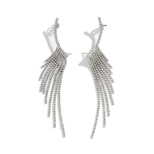 Extravagant New Year Earrings in European and American Style with Cross-border Luxury and Full Diamonds