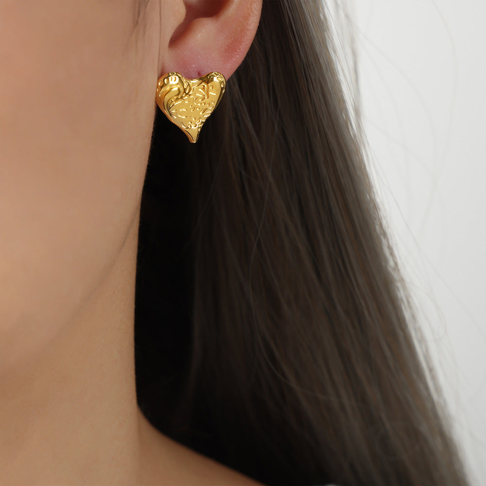 Golden Peach Drop Earrings - Chic European and American Style Jewelry for Women