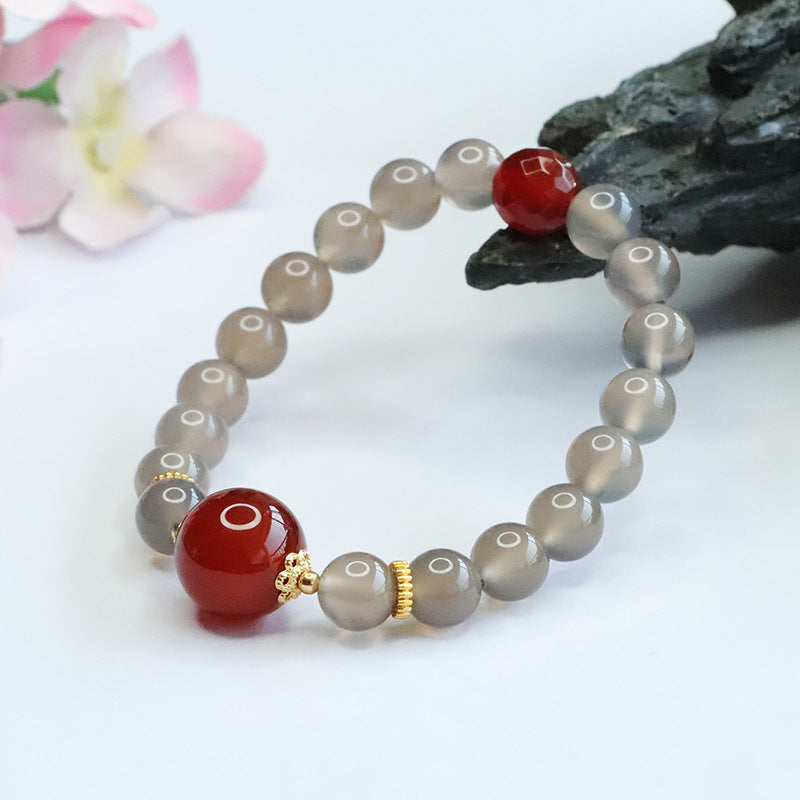 Fortune's Favor Sterling Silver Agate and Chalcedony Bracelet