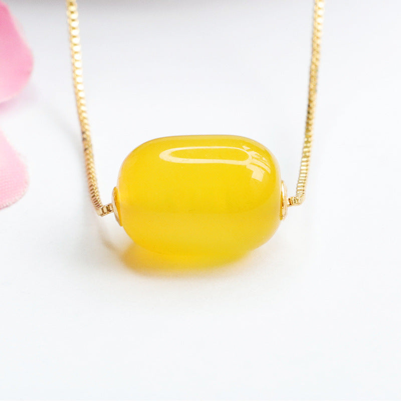 Sunshine Chalcedony Bead Pendant