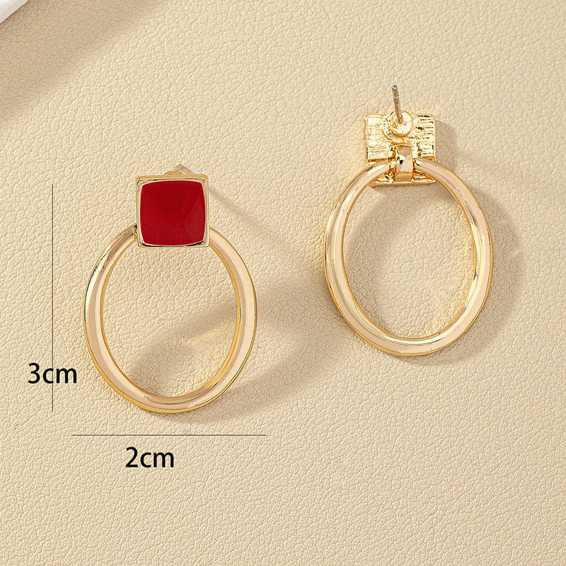 Wholesale Women's Vienna Verve Metal Earrings - Cross-Border Fashion Jewelry