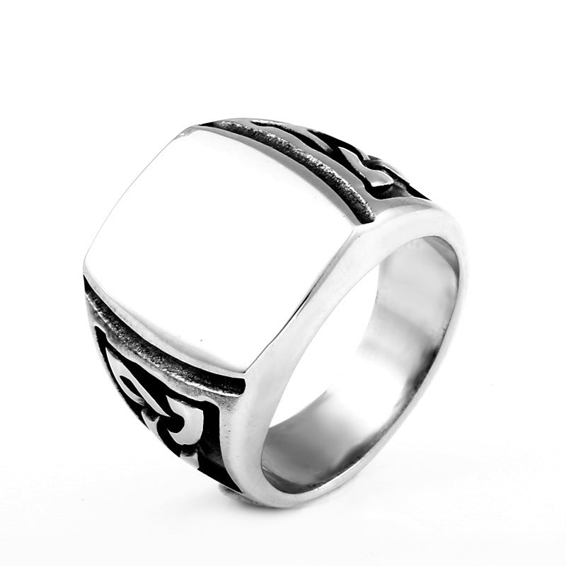 Vintage Viking Celtic Knot Titanium Steel Ring for Men - Personalized European and American Fashion