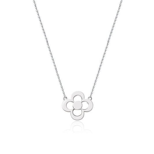 Four-leaf Clover Silver Necklace