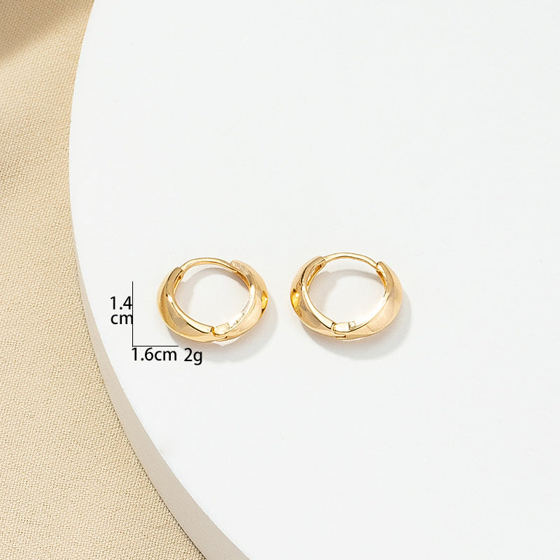 Chic Gold Metal Circle Earrings