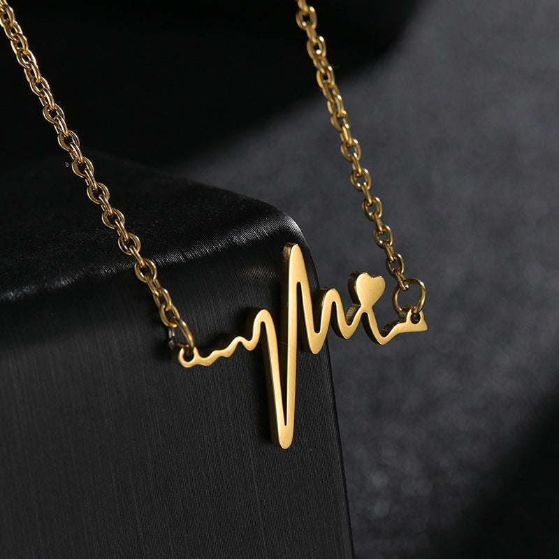 European and American Fashionable Titanium Steel Love Necklace