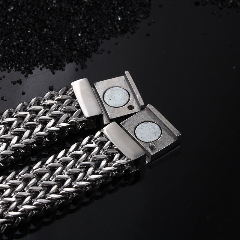 Stylish Personalized Titanium Steel Men's Bracelet for Cross-Border E-Commerce in Europe and the USA