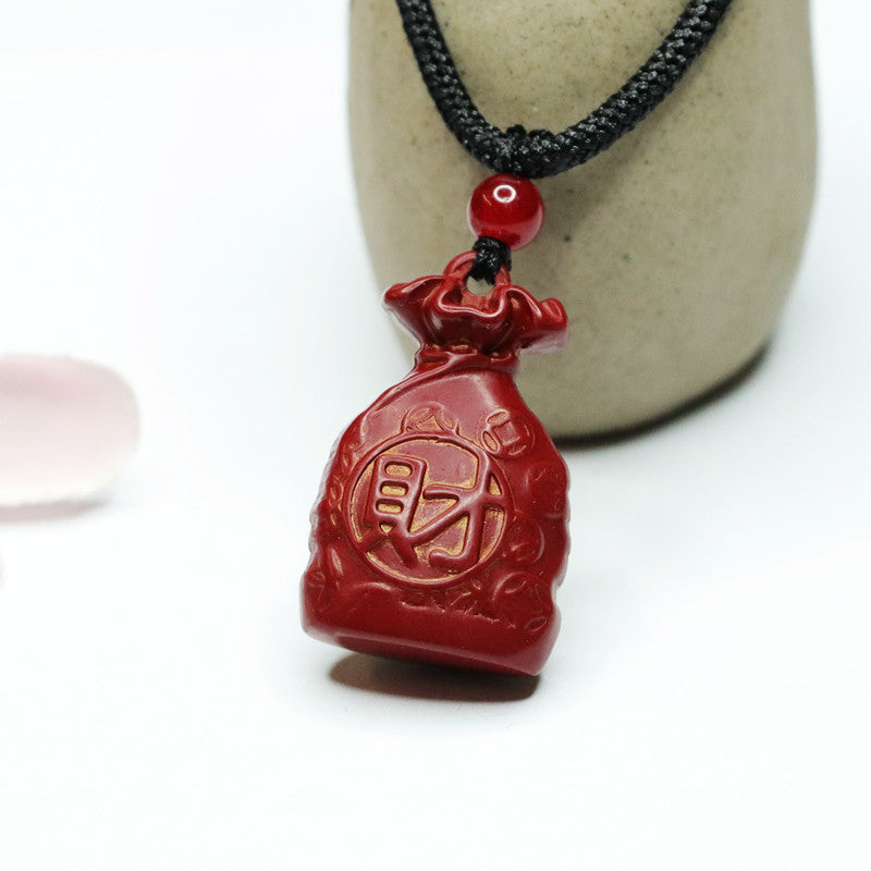 Fortune's Favor Cinnabar Stone Necklace