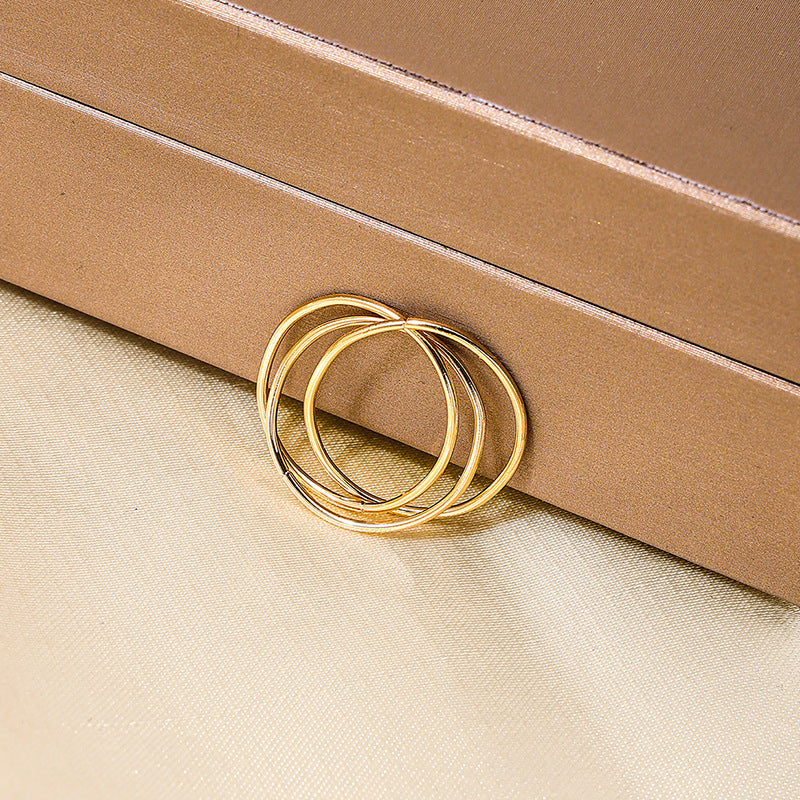 Elegant Cross-Border Multilayer Ring from Vienna Verve Collection