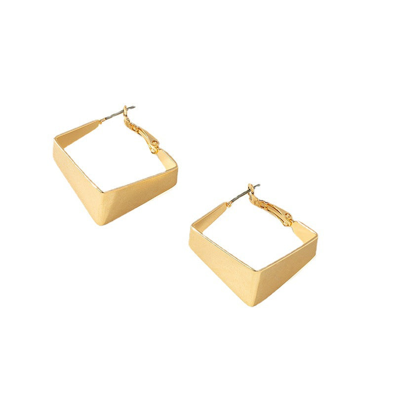 Geometric Retro Earrings with French Flair