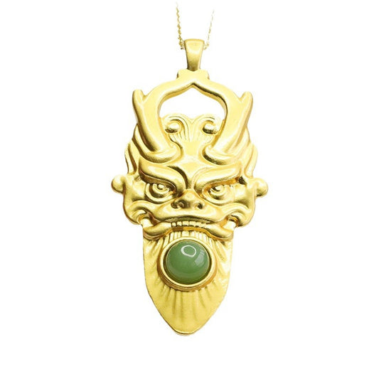 Dragon Head Jade Pendantcrafted from Hotan Jasper